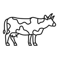 icône de vache à lait, style de contour vecteur