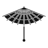 icône de parapluie asiatique, style simple vecteur