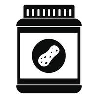 icône de pot de beurre, style simple vecteur