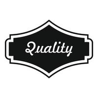icône de label de qualité, style simple. vecteur