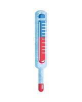 Mesure de la température du thermomètre domestique vecteur