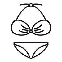 icône de maillot de bain robe, style de contour vecteur
