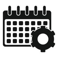 icône de calendrier du centre de service, style simple vecteur