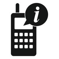 icône du centre de service téléphonique, style simple vecteur
