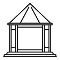 icône de belvédère de structure, style de contour vecteur