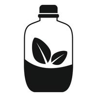 icône de pot d'herbes médicinales, style simple vecteur