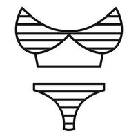 icône de maillot de bain figure, style de contour vecteur