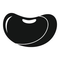 icône de haricot de nourriture, style simple vecteur