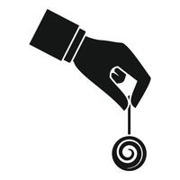 icône de pendule d'hypnose, style simple vecteur