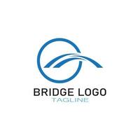 modèle de conception d'illustration d'icône de vecteur de logo de pont