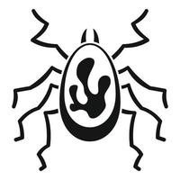 icône parasite araignée, style simple vecteur
