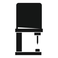 icône d'équipement de perçage, style simple vecteur
