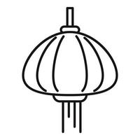 icône de lanterne chinoise, style de contour vecteur
