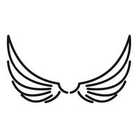 icône d'ailes de forme, style de contour vecteur