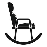 icône de chaise berçante douce, style simple vecteur
