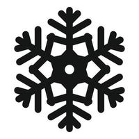icône de flocon de neige ornement, style simple vecteur