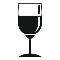 icône de verrerie de vin, style simple vecteur