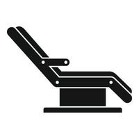 icône de chaise de spa d'épilation, style simple vecteur