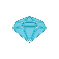 icône de diamant poli, style cartoon vecteur