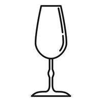 icône de verre à vin cabernet, style de contour vecteur