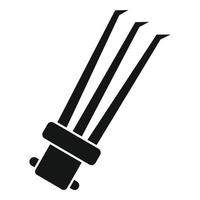 icône de pointes de ninja, style simple vecteur