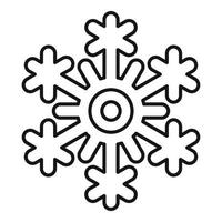 geler l'icône de flocon de neige, style de contour vecteur