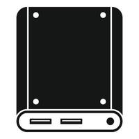 icône de stockage ssd, style simple vecteur