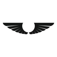 icône d'ailes d'élément, style simple vecteur