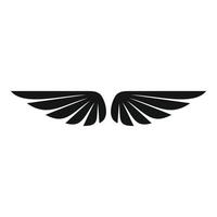icône d'ailes d'ornement, style simple vecteur