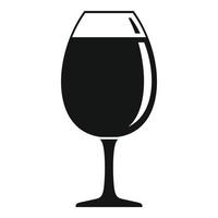icône de verre à vin de restaurant, style simple vecteur
