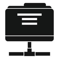 icône de dossier partagé estimateur, style simple vecteur