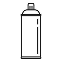 icône de bouteille de pulvérisation de gaz, style de contour vecteur
