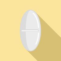 icône de pilule de recharge, style plat vecteur