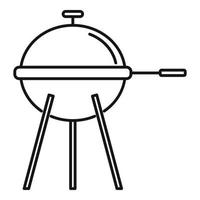 icône d'équipement de barbecue à la maison, style de contour vecteur