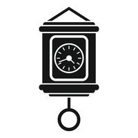 icône d'horloge à pendule heure, style simple vecteur