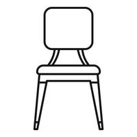icône de chaise d'extérieur en cuir, style de contour vecteur
