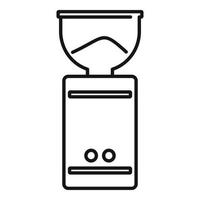 icône de broyeur de mélangeur de café, style de contour vecteur