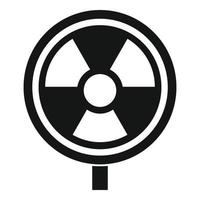icône de rayonnement de danger, style simple vecteur