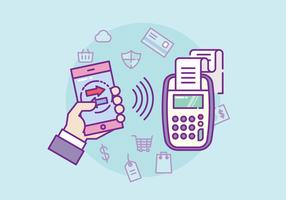 Illustration NFC de paiement vecteur