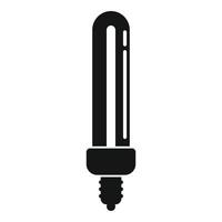 icône de lampe fluorescente, style simple vecteur