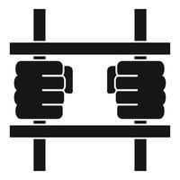 icône de la porte du bar de la prison, style simple vecteur