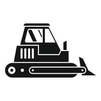 icône de gros bulldozer, style simple vecteur