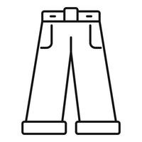icône de jeans, style de contour vecteur