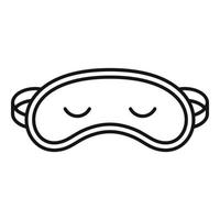 icône de masque de sommeil pour les yeux, style de contour vecteur