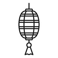 icône de lanterne chinoise de conception, style de contour vecteur