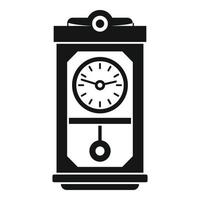 icône d'horloge à pendule de maison, style simple vecteur