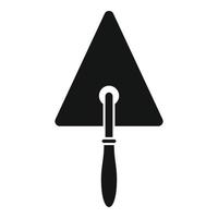 icône de main de couteau à mastic, style simple vecteur