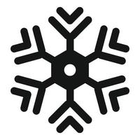 icône de forme de flocon de neige, style simple vecteur