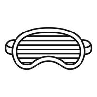 icône de masque de sommeil de mode, style de contour vecteur