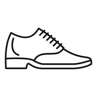 icône de réparation de chaussures homme, style de contour vecteur